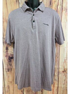 Travis Mathew Mens Purple Textured Polo Large
